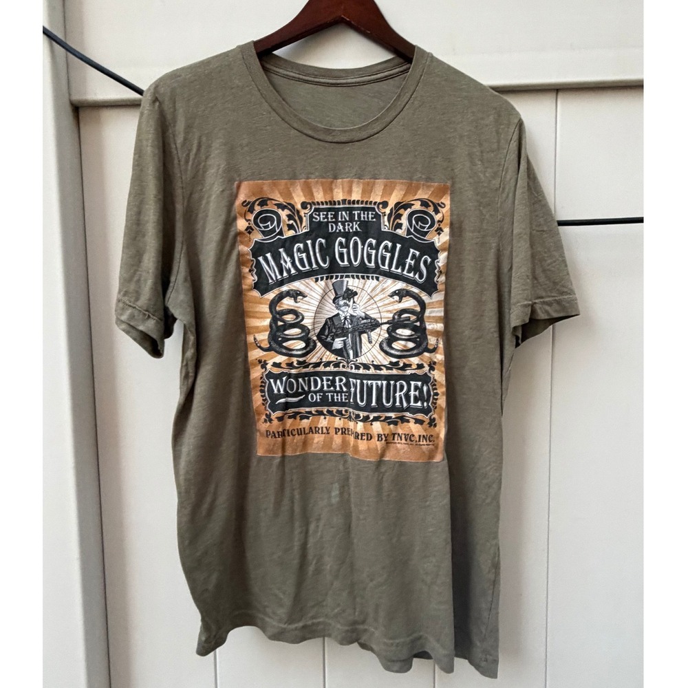 TNVC Magic Goggles Graphic Tee Olive Green Vintage Style Night Vision T-Shirt